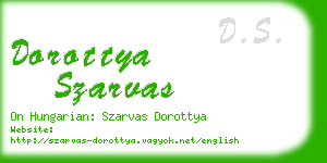 dorottya szarvas business card